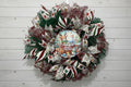 Whimsical Christmas Wreath with Gingerbread & Reindeer – Cozy Holiday Front Door Decor